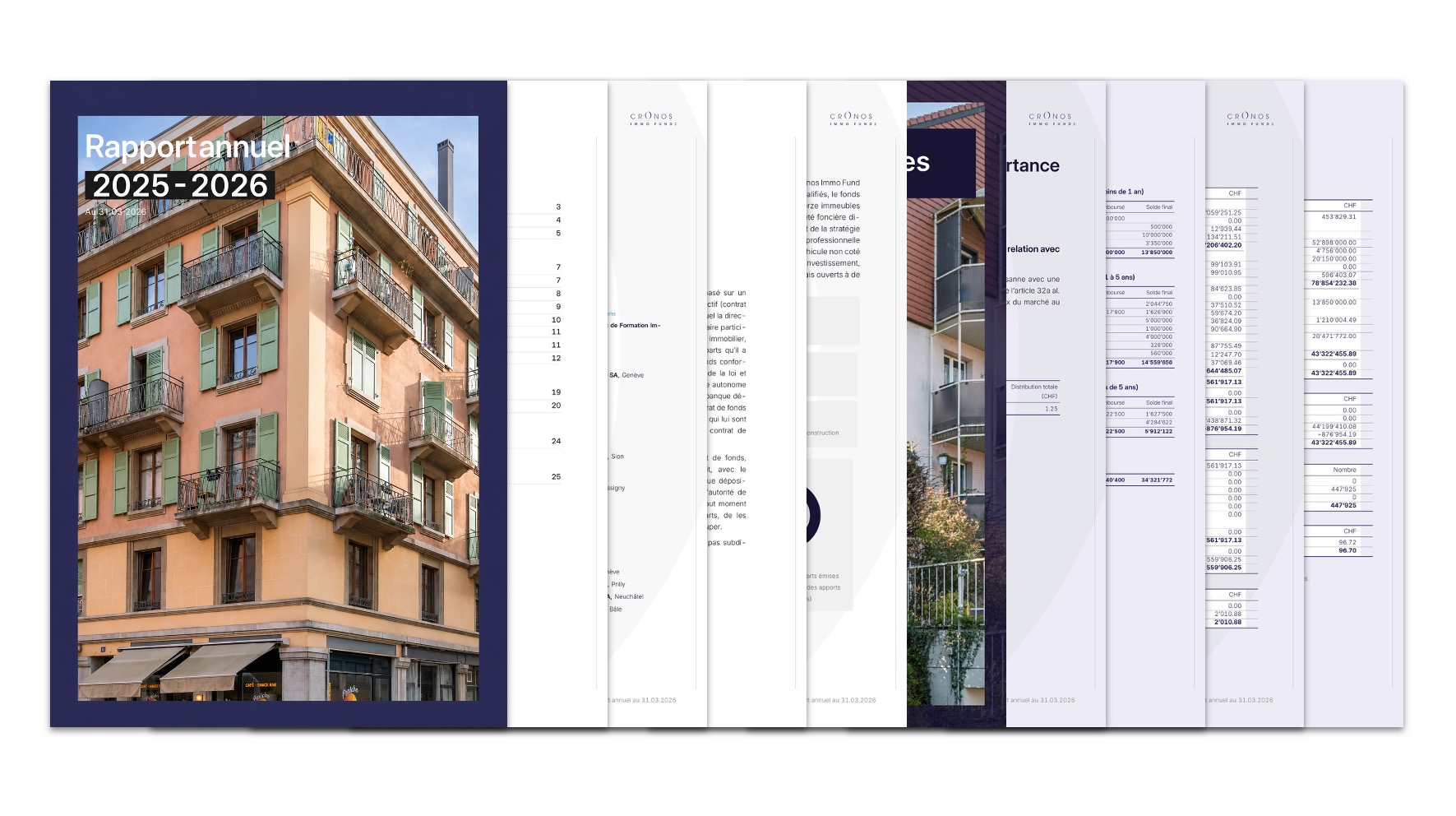 An automatically generated real estate fund annual report in Quanthome
